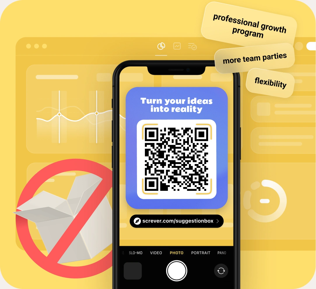 QR-powered employee suggestion box